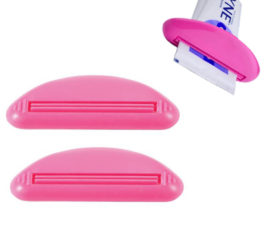 Set dispozitiv de stors tubul de pasta de dinti, Zola®, 2 bucati, economic, 9x3.5 cm, roz Set dispozitiv de stors tubul de pasta de dinti, Zola®, 2 bucati, economic, 9x3.5 cm, roz